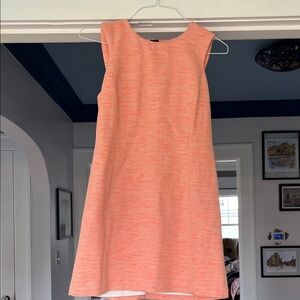 Milly made USA acidic fluorescent peach “tweed” ultra mod mini shift dress sz8